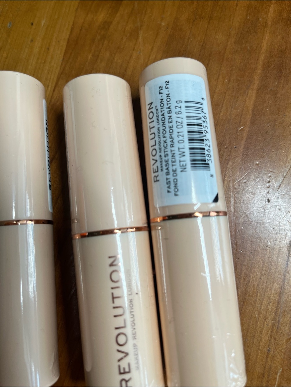 Set of 3 Revolution Fast Base Stick Foundation - F12 Tone
